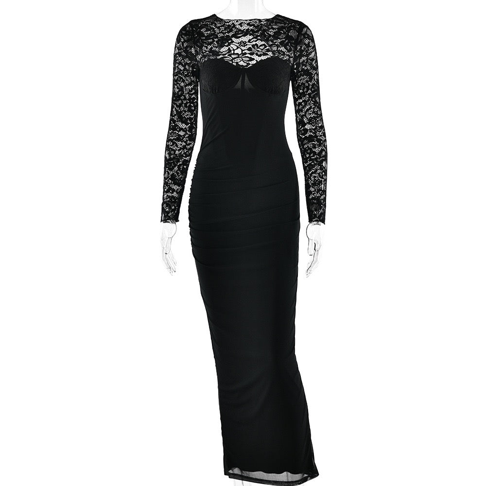 Lace corset maxi dress - DEMI