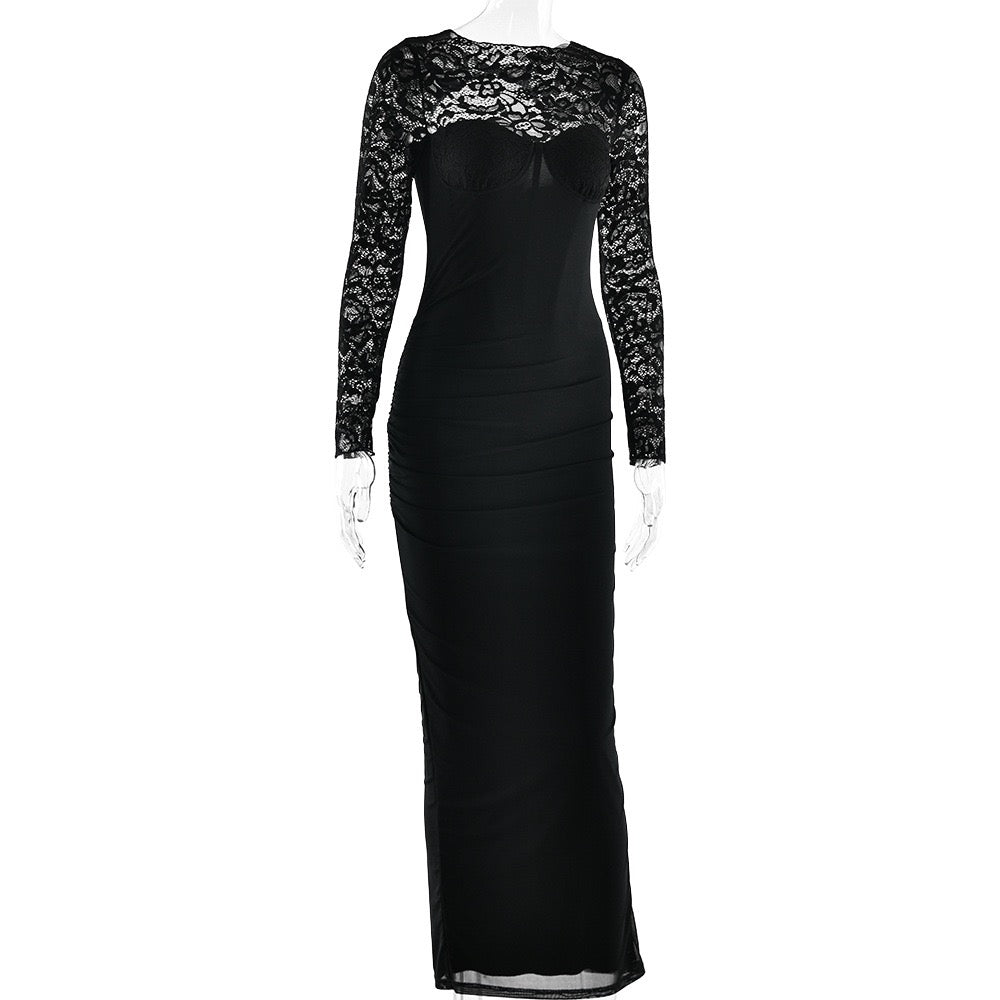 Lace corset maxi dress - DEMI