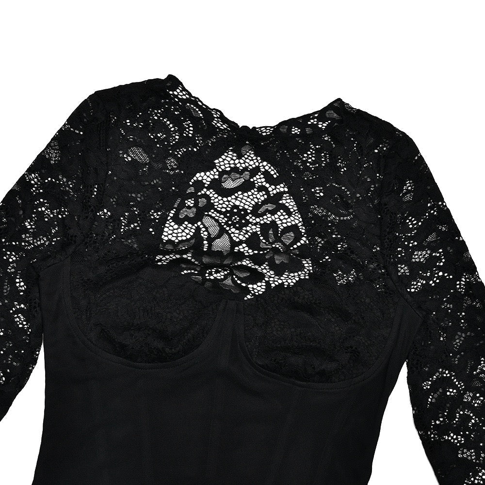 Lace corset maxi dress - DEMI