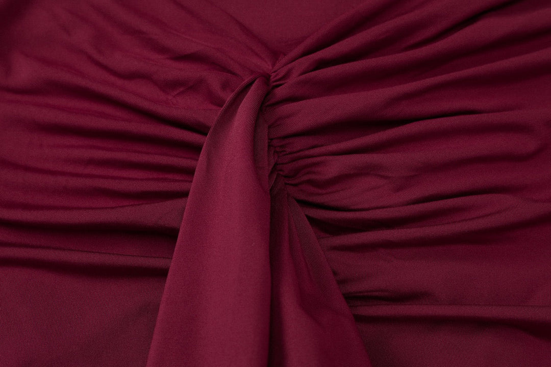 Maxi Dress with Ruching and Back Tie for Waist Fitting - Hermosa