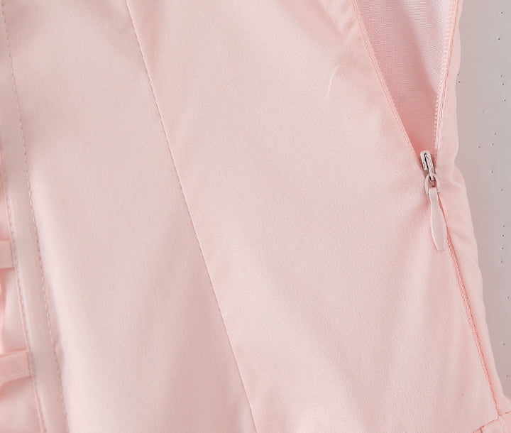 Maxi balloon dress with slit design and tie at the back - Bianca