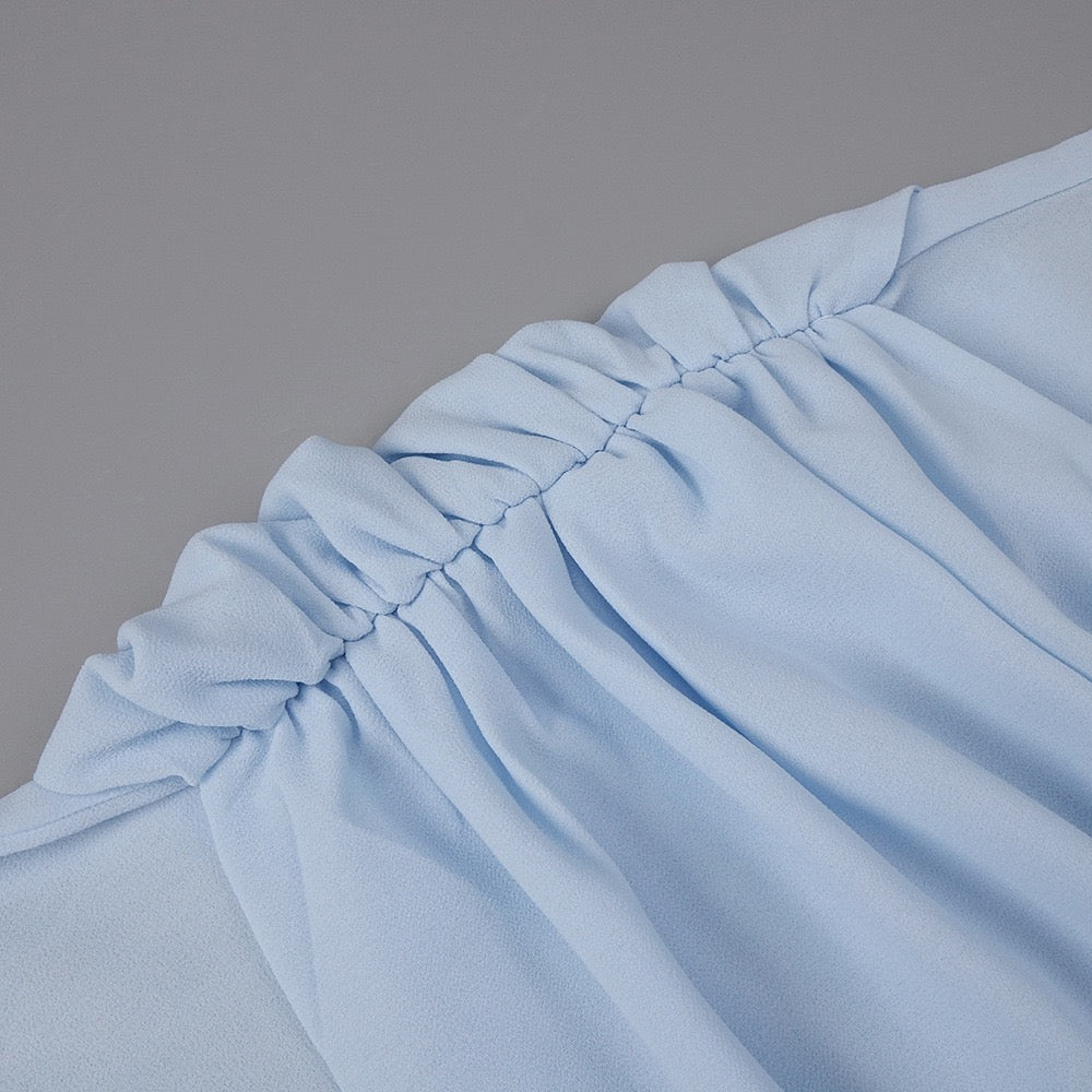 Chiffon maxi dress with a corset design and pin fastening - TOMMY
