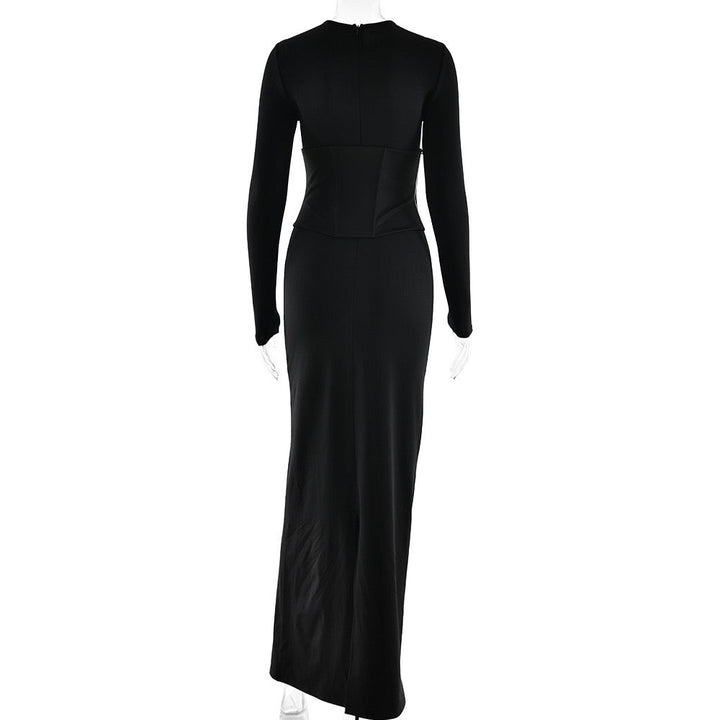 Maxi dress with corset design - TOHAR