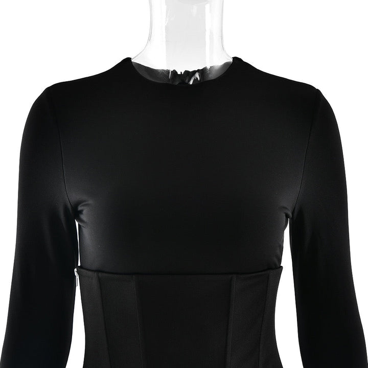 Maxi dress with corset design - TOHAR