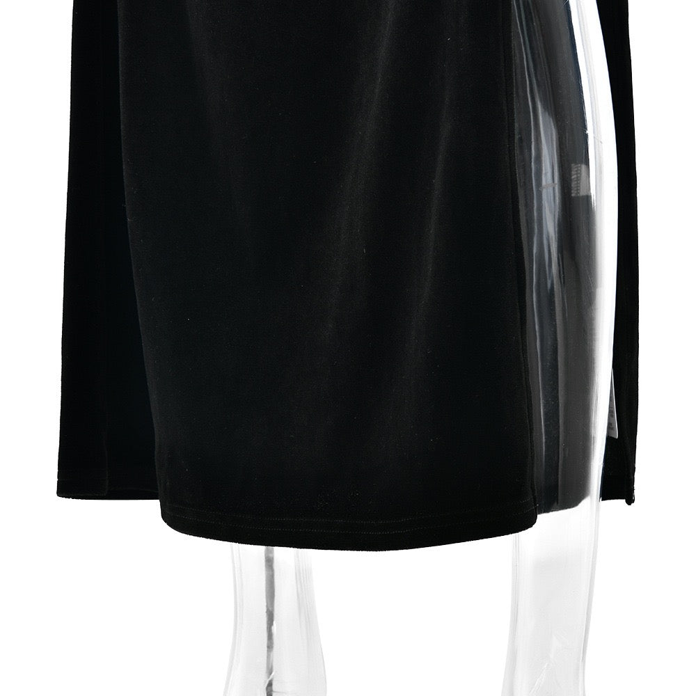 Velvet maxi dress with a lace corset design - CORI