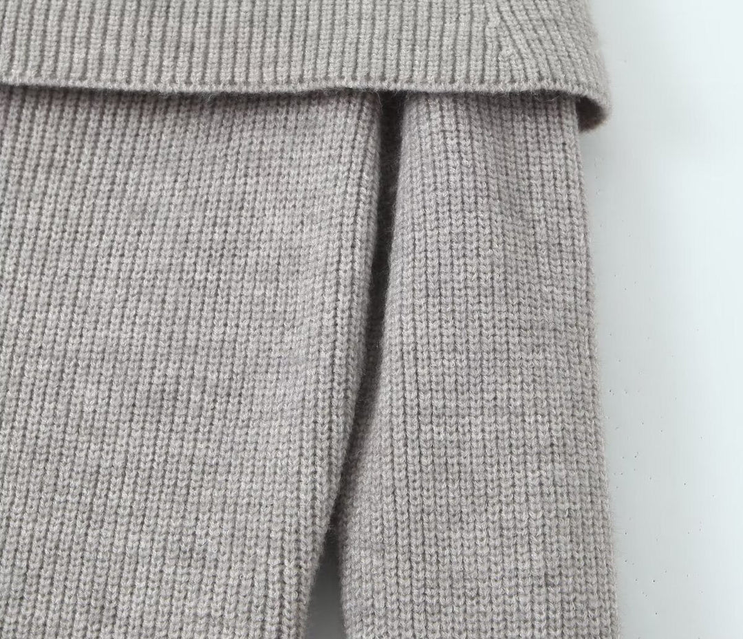 Off-the-shoulder knitted bodycon mini dress - MEL