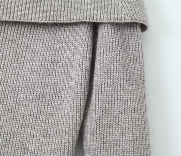 Off-the-shoulder knitted bodycon mini dress - MEL