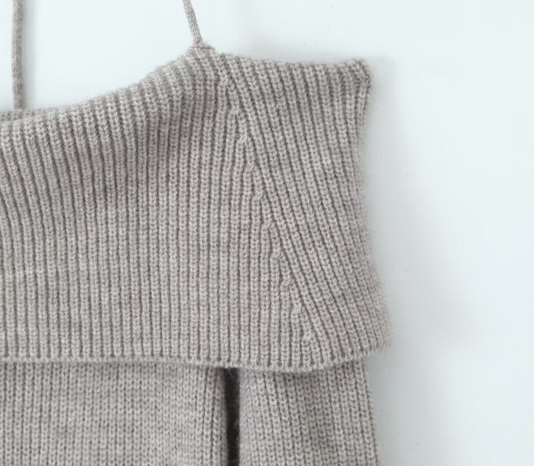 Off-the-shoulder knitted bodycon mini dress - MEL