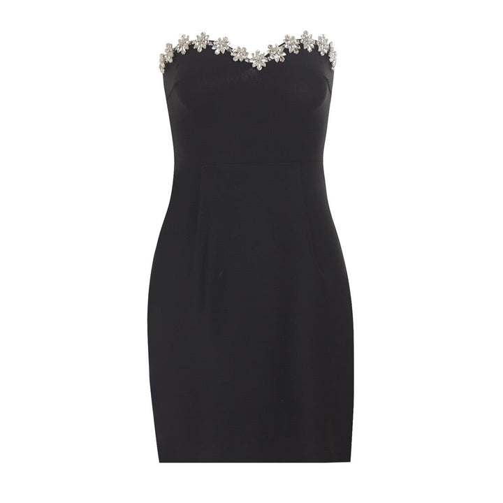 Strapless mini dress with diamond design - MERI LI