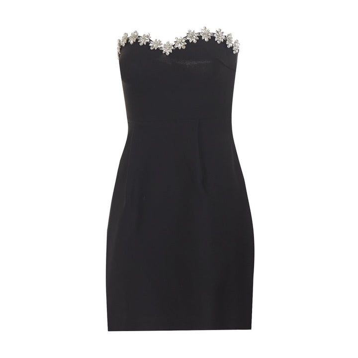 Strapless mini dress with diamond design - MERI LI