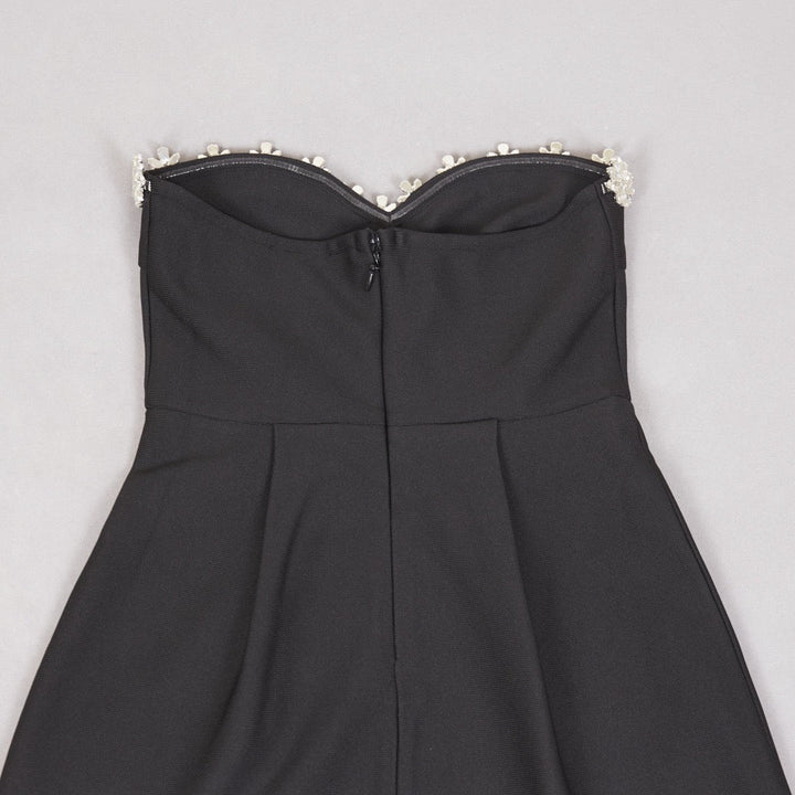 Strapless mini dress with diamond design - MERI LI