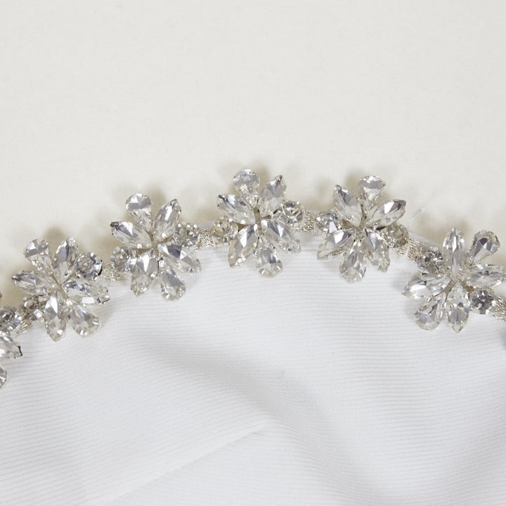 Strapless mini dress with diamond design - MERI LI