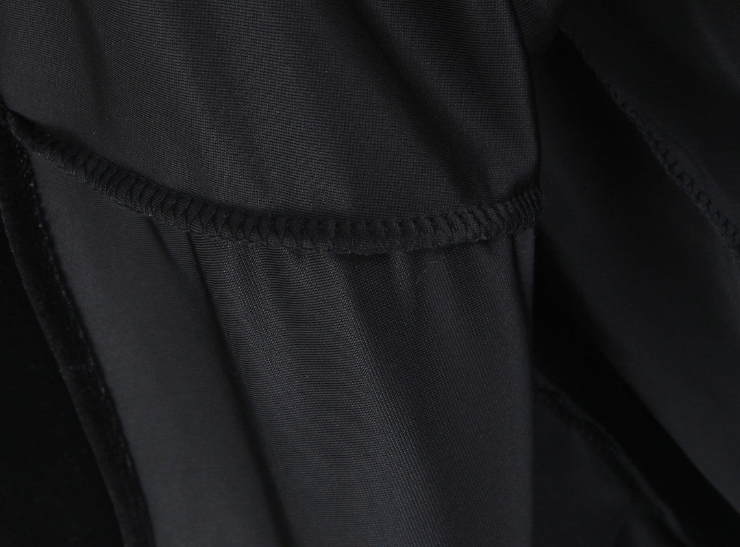 Velvet A-line mini dress with button closure at the neck - Sahar