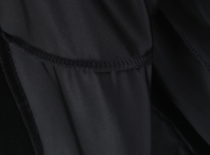 Velvet A-line mini dress with button closure at the neck - Sahar