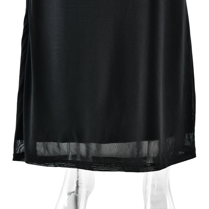 Maxi dress with ruffle decoration and open back ties - Viola