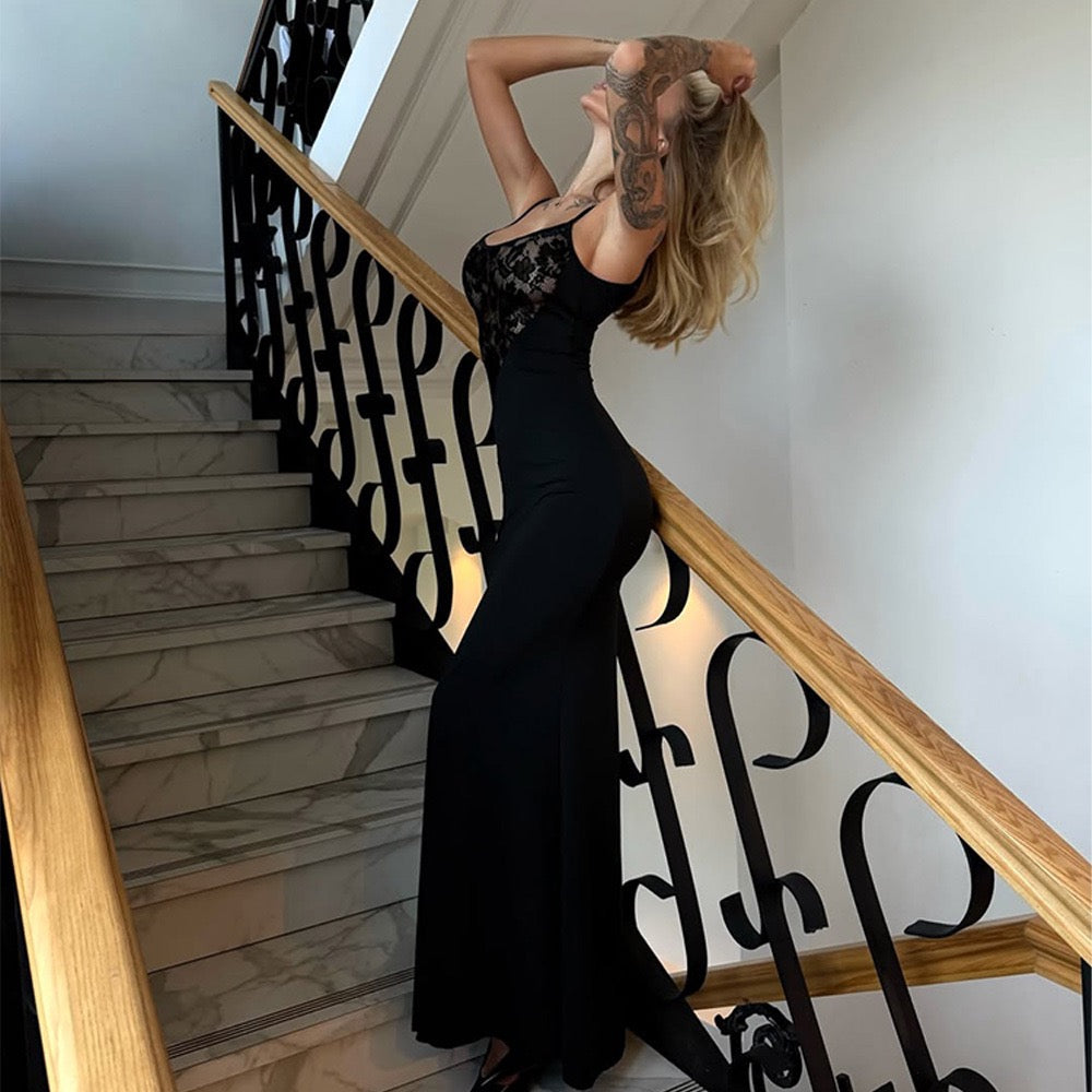 Maxi dress with lace design - Rely