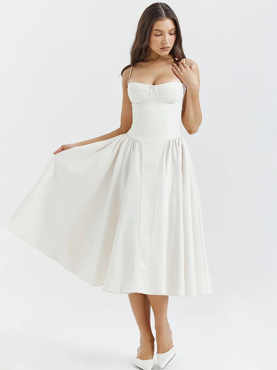 שמלת מידי וינטאג' בסגנון כפרי - מאלי