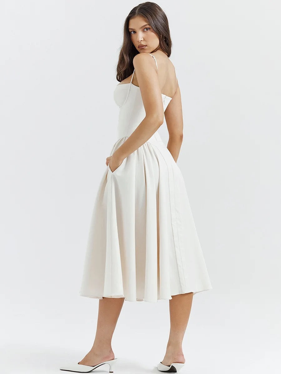 שמלת מידי וינטאג' בסגנון כפרי - מאלי