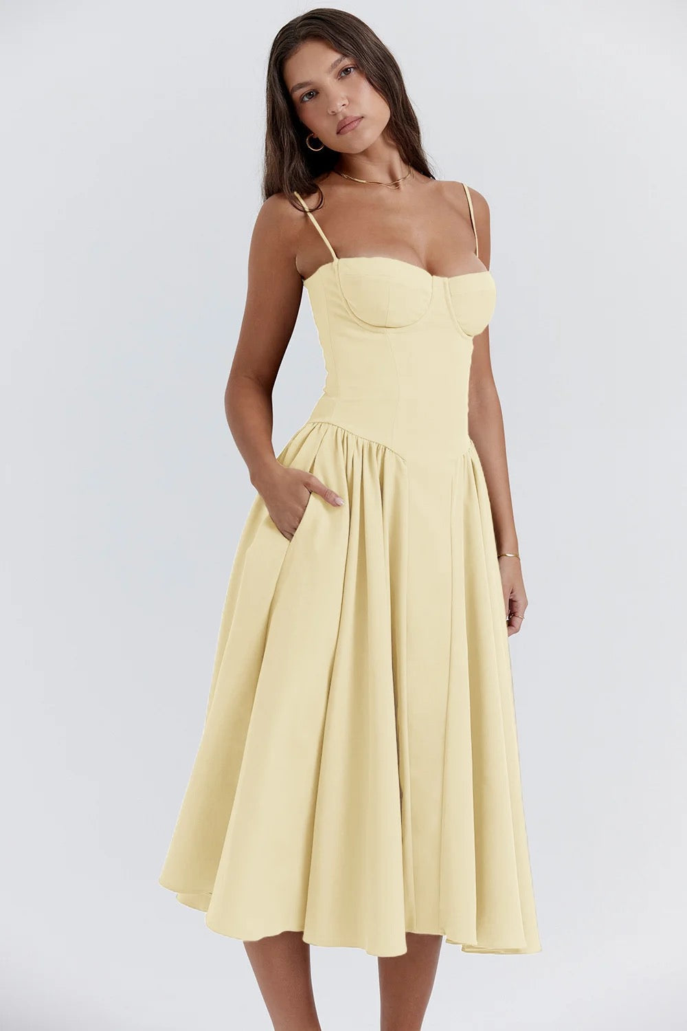 שמלת מידי וינטאג' בסגנון כפרי - מאלי