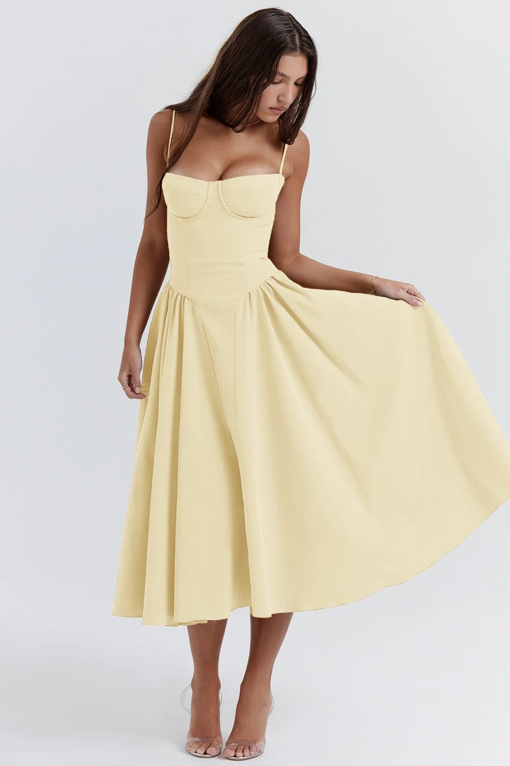 שמלת מידי וינטאג' בסגנון כפרי - מאלי