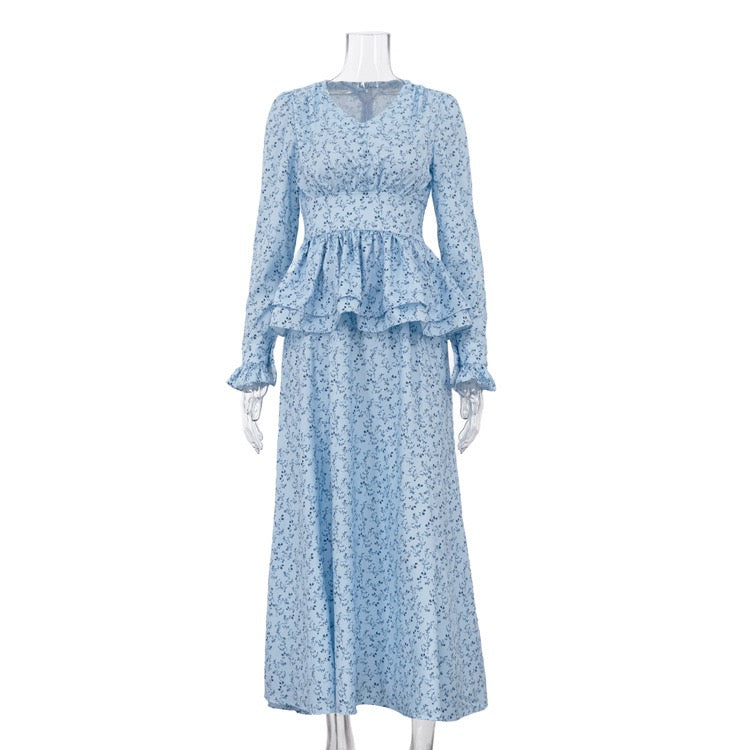 Floral satin maxi dress – EMILY
