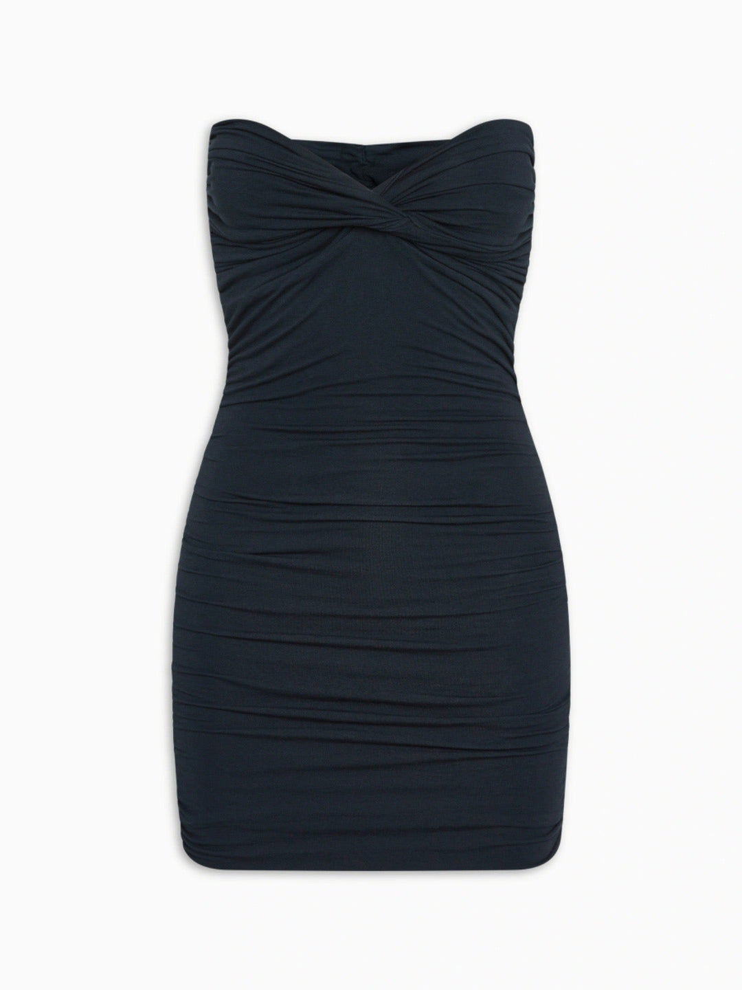 Strapless, gathered, tight mini dress - Bailey