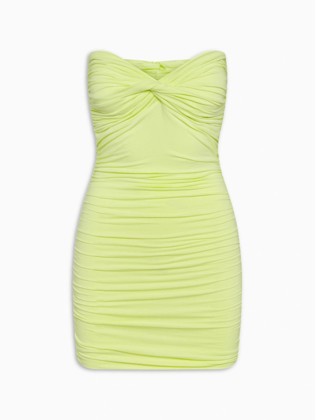 Strapless, gathered, tight mini dress - Bailey