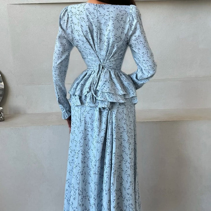 Floral satin maxi dress – EMILY