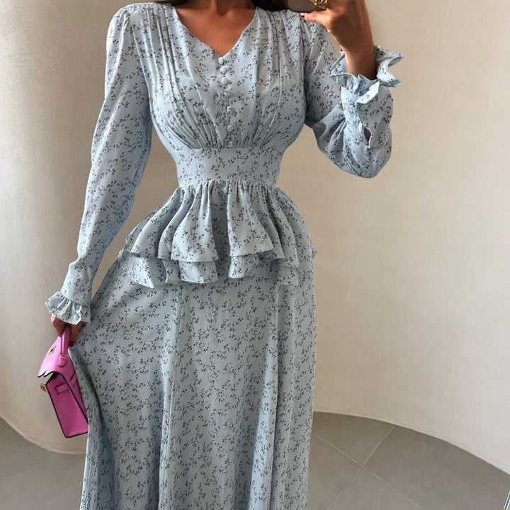 Floral satin maxi dress – EMILY