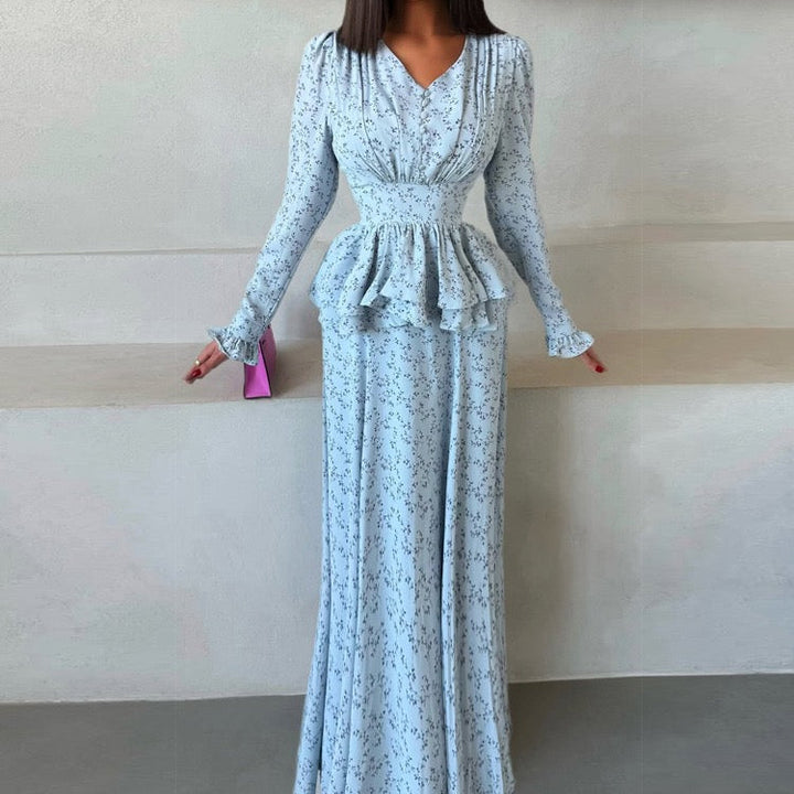 Floral satin maxi dress – EMILY