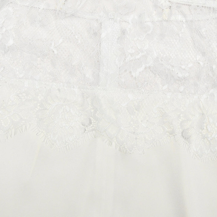 Maxi Satin Dress with Lace Design - ZIV