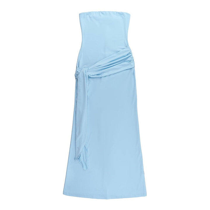 Nori strapless maxi dress with tie detail