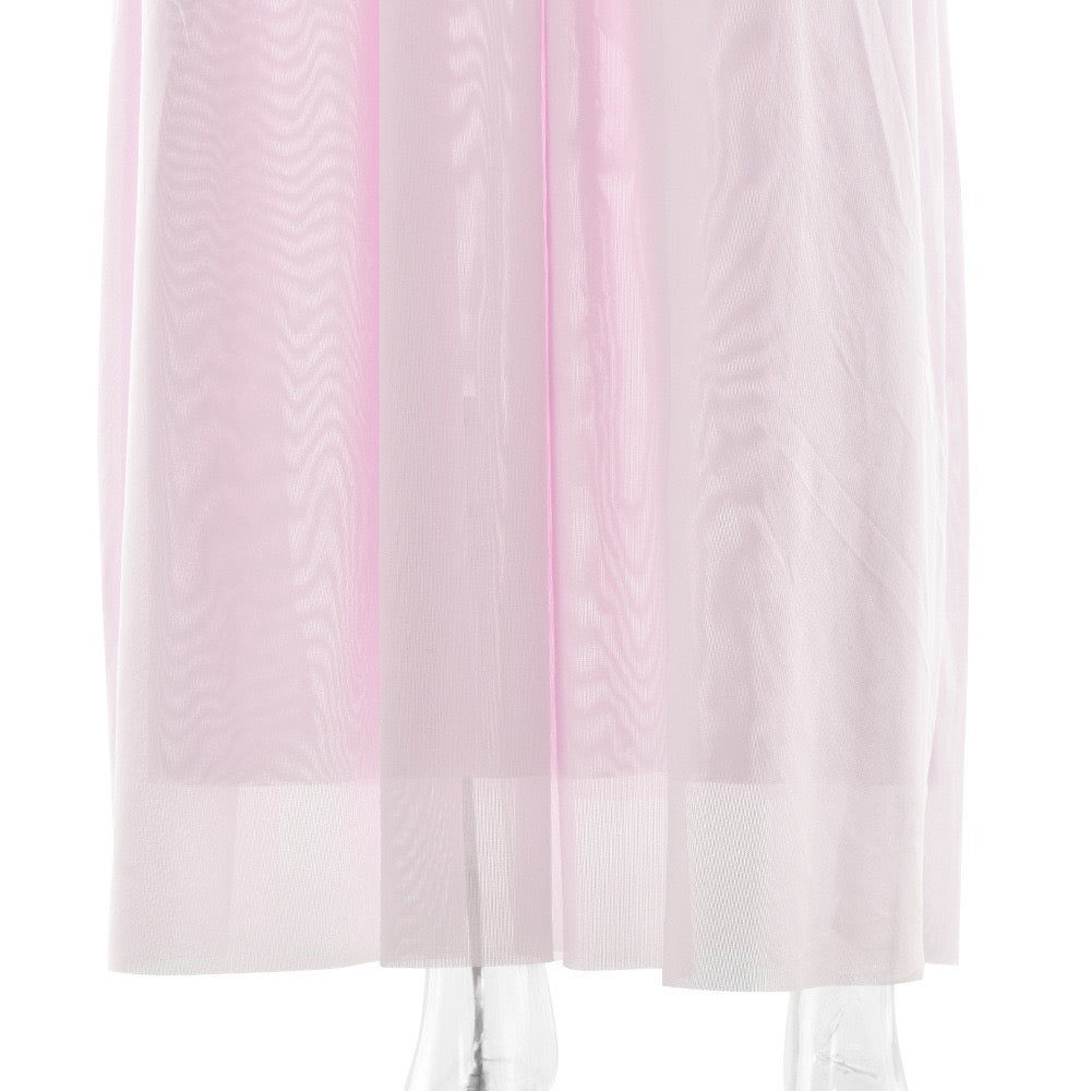 Chiffon maxi dress with back tie - FENNI