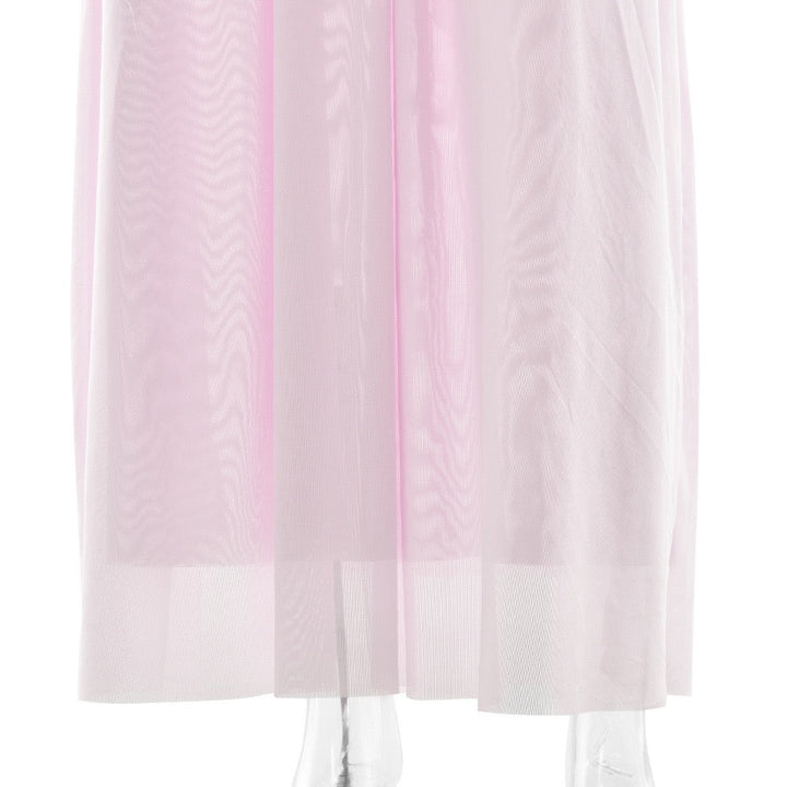 Chiffon maxi dress with back tie - FENNI