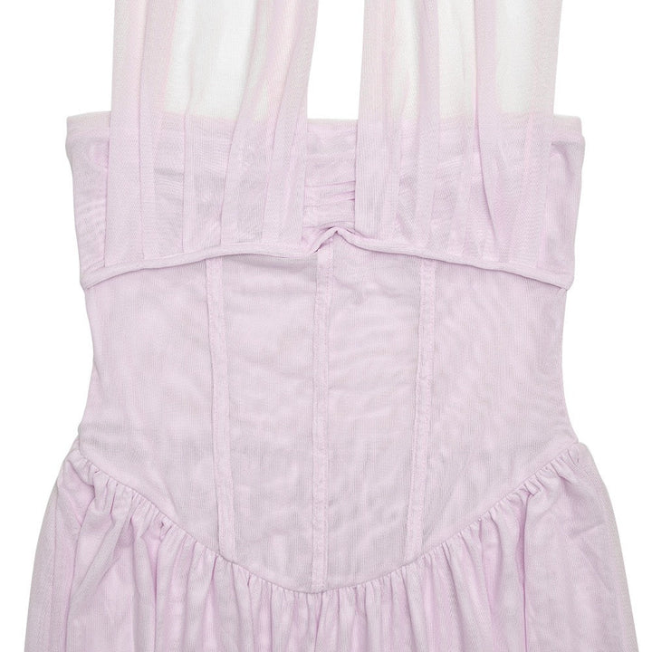 Chiffon maxi dress with back tie - FENNI