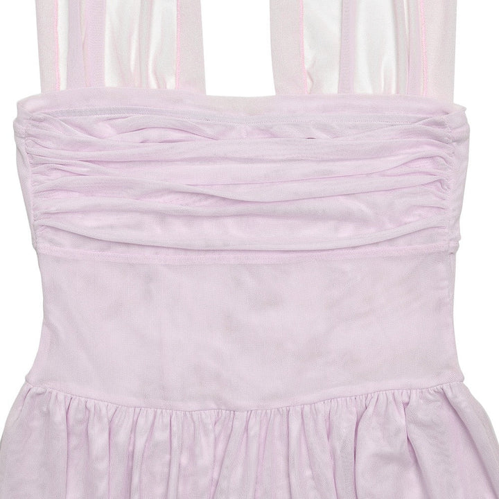 Chiffon maxi dress with back tie - FENNI