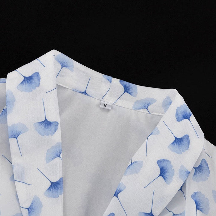 Two-piece floral chiffon set with maxi skirt and button-up top – GALIYA