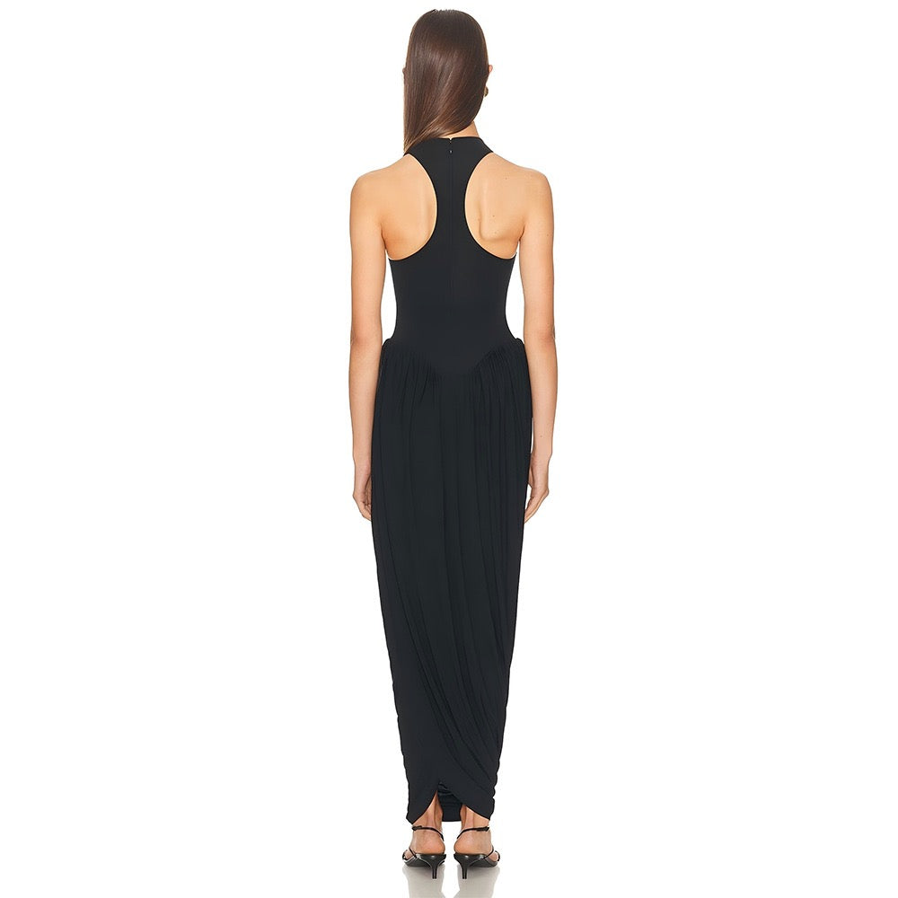 Maxi dress with pleats design - JALY
