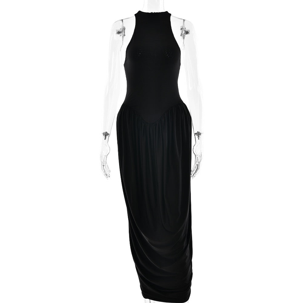 Maxi dress with pleats design - JALY