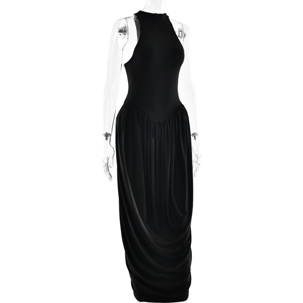 Maxi dress with pleats design - JALY
