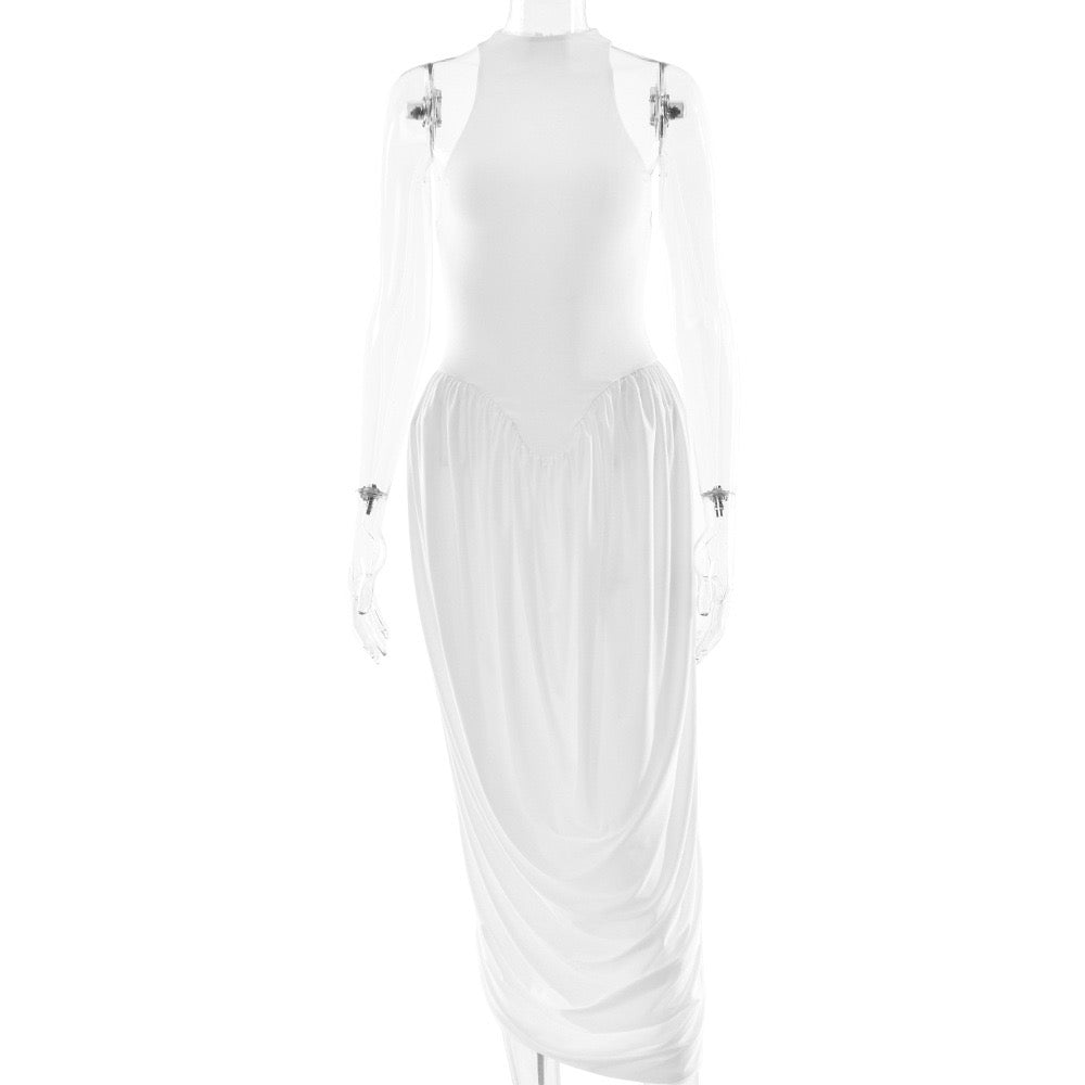Maxi dress with pleats design - JALY