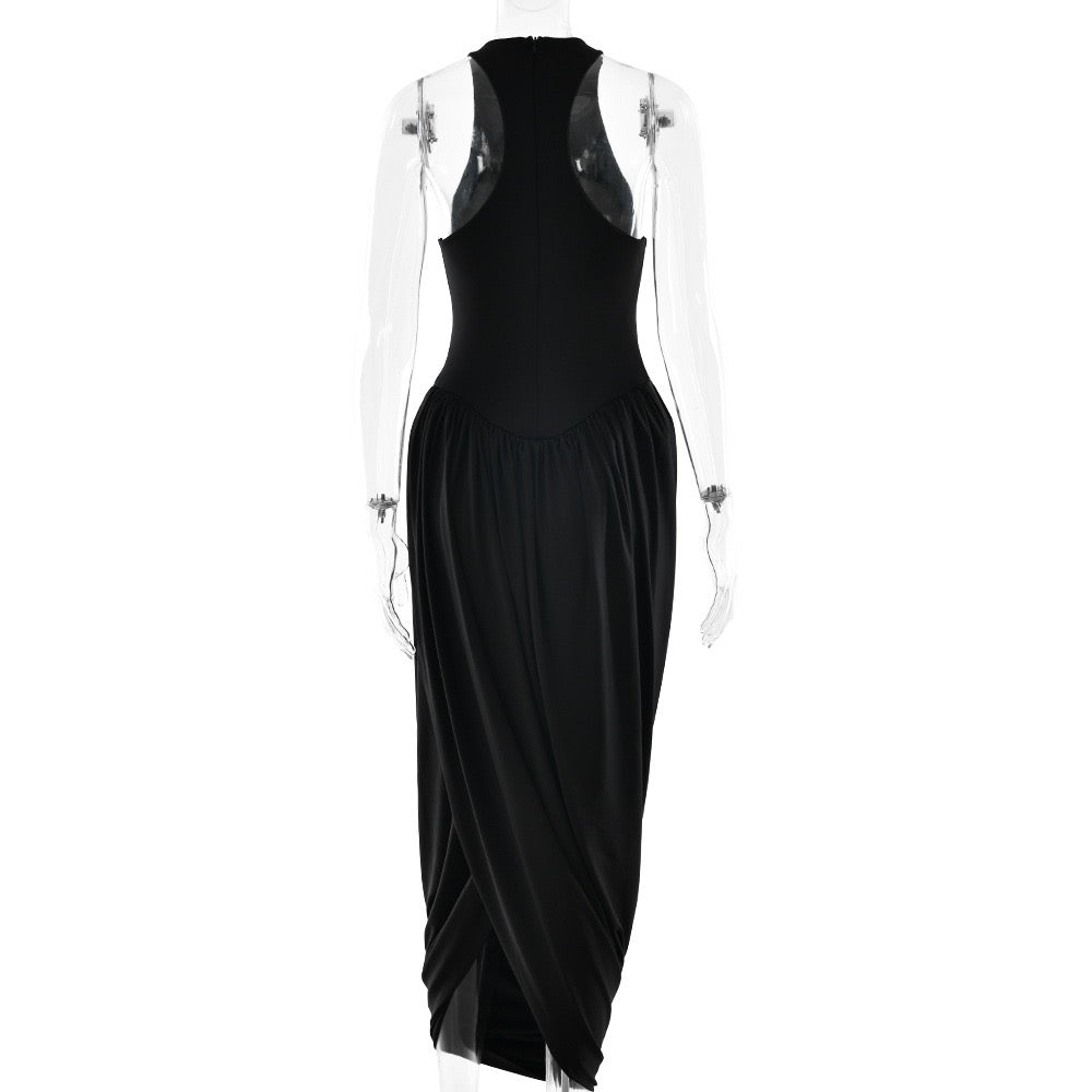 Maxi dress with pleats design - JALY