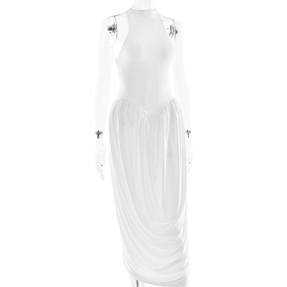 Maxi dress with pleats design - JALY
