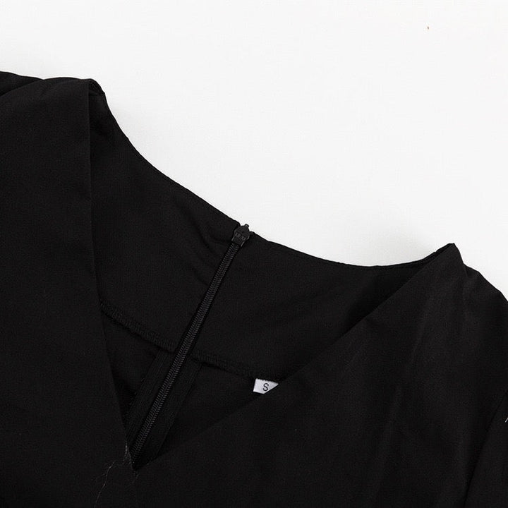 Mini dress with ruched and tie design – Gefen