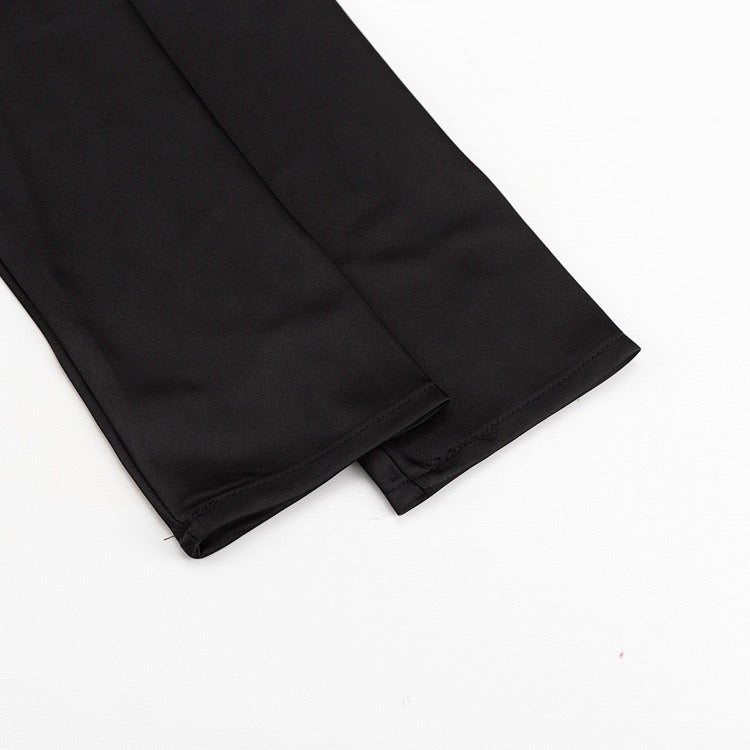 Lace-trimmed slit satin maxi dress - Lennon