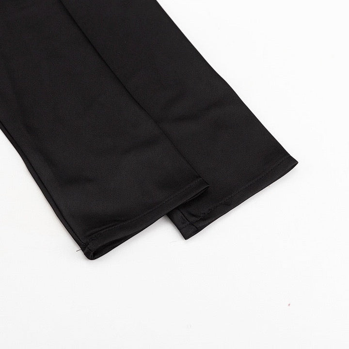 Lace-trimmed slit satin maxi dress - Lennon