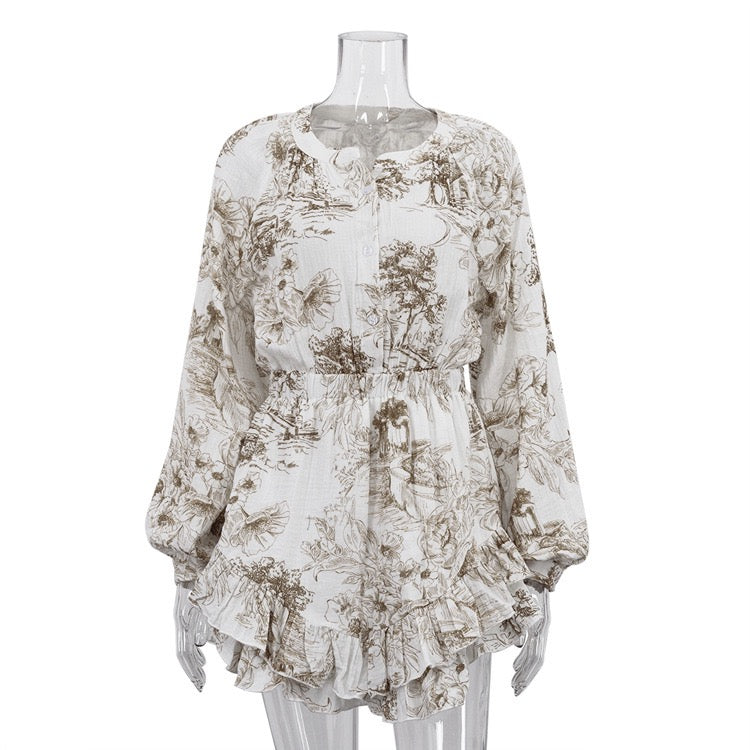 Mini dress with illustrated embellishments – Catalia