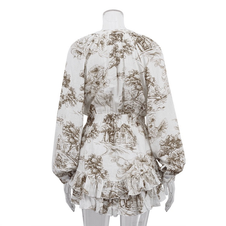 Mini dress with illustrated embellishments – Catalia