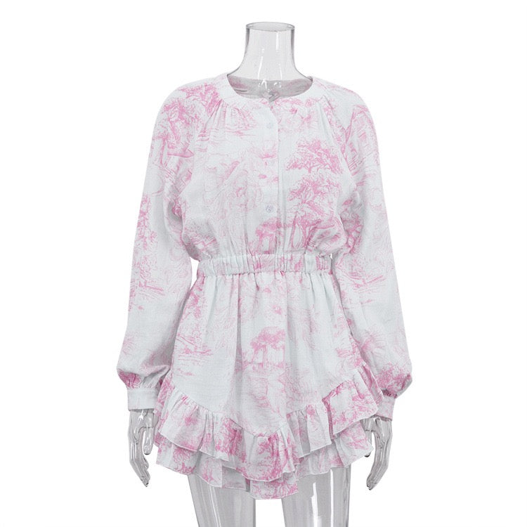 Mini dress with illustrated embellishments – Catalia