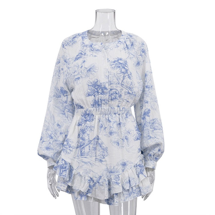 Mini dress with illustrated embellishments – Catalia